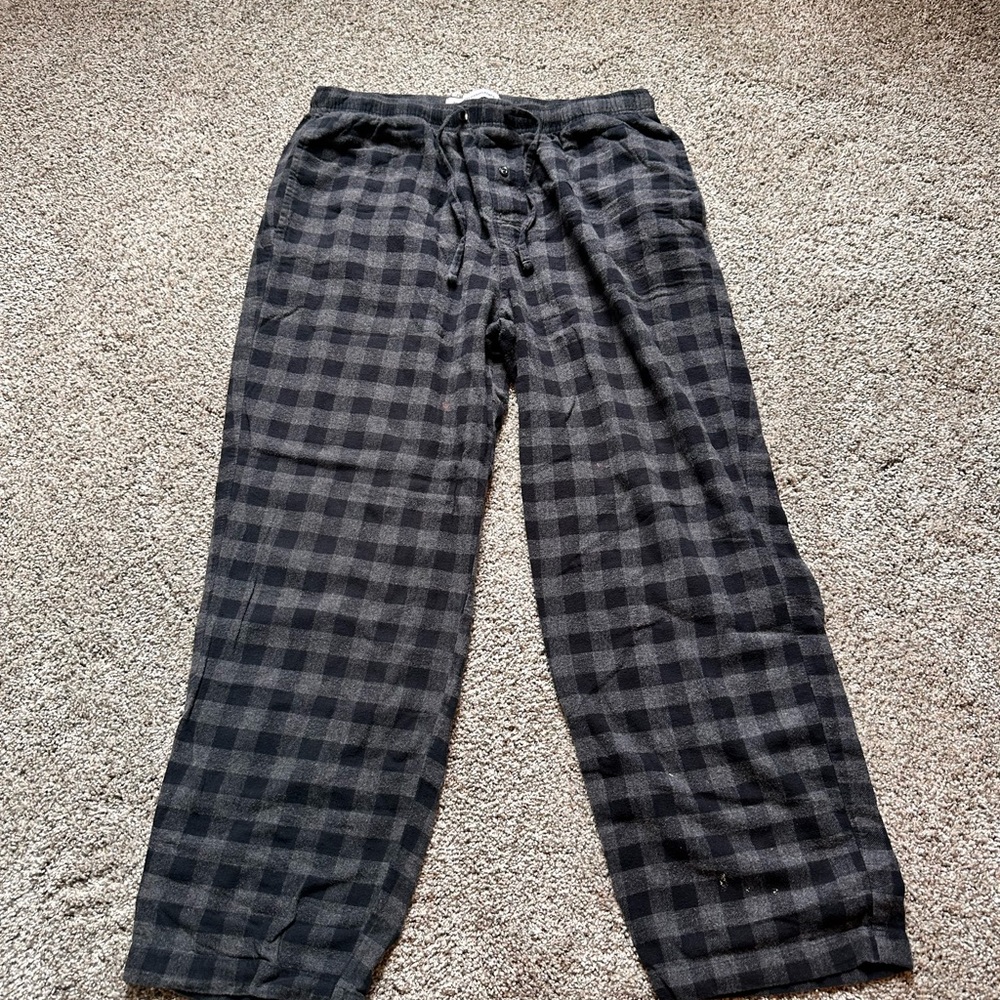 Men's Black Plaid Pants
